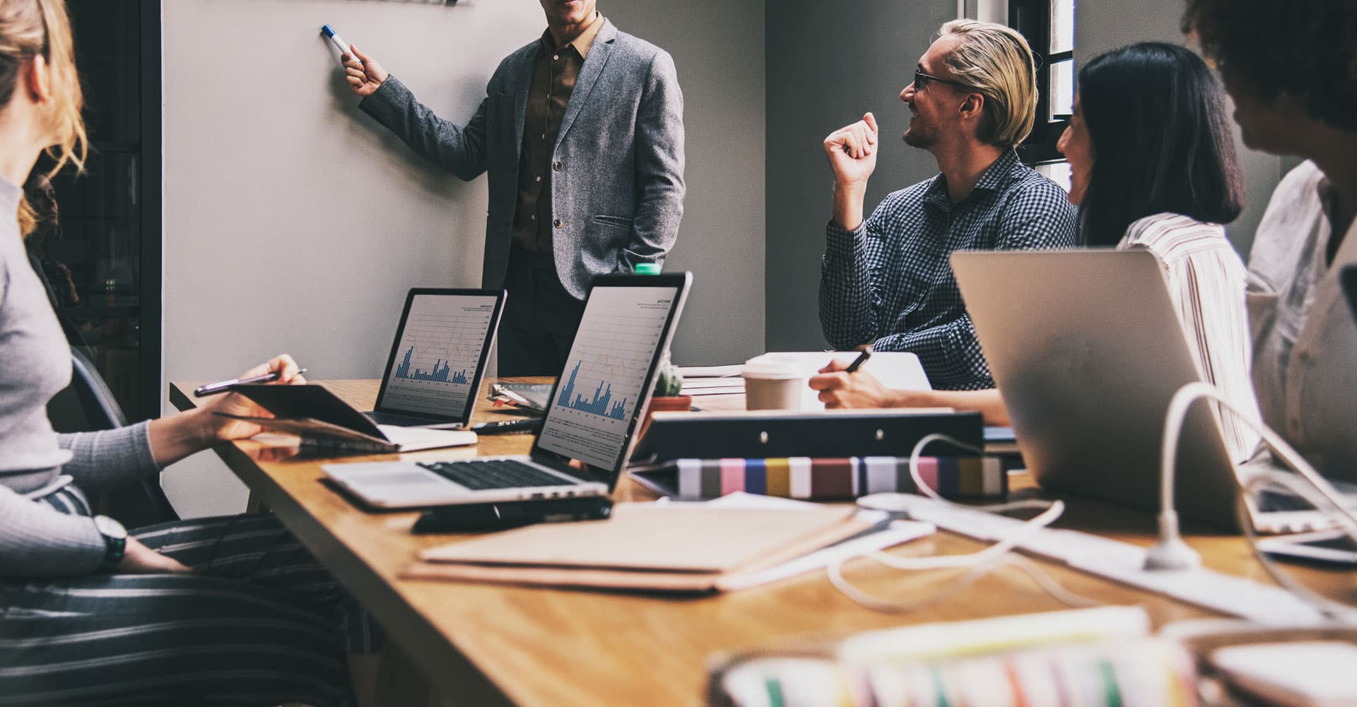 Businesspeople in a meeting